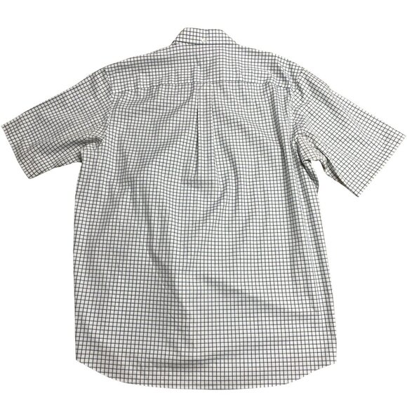 DULUTH TRADING CO SHIRT BLUE CHECK BUTTON UP MENS XL TALL 100% COTTON CASUAL - Picture 2 of 8